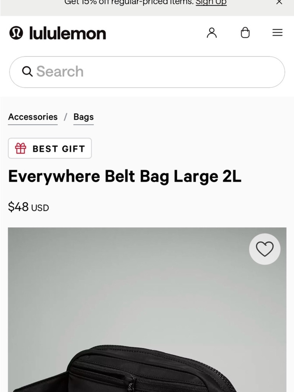 lululemon athletica Black large Fanny pack $48 - Picture 6 of 9